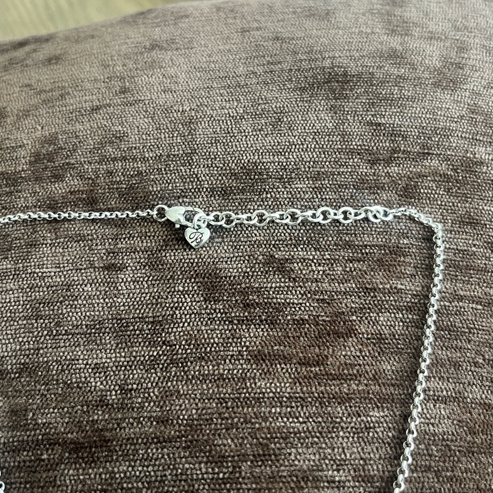 Brighton Silver Tone HEART Pendant Chain Necklace LIVE LOVE LAUGH - Picture 5 of 8